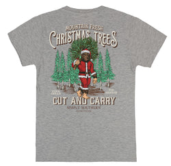 Bigfoot Sasquatch in Woodie Christmas Tree Farm T Shirt M