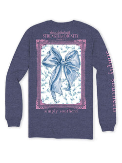 Simply Southern Women's Relaxed-Fit Long Sleeve T-Shirt | She is | Preppy and Stylish Women’s T-Shirt, Small