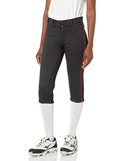 EASTON PROWESS Softball Pant, Women's, Medium, Black/Red