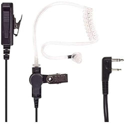 Klein Electronics DIRECTOR-K1 Director Two-wire Surveillance Earpiece for Kenwood Radios, TRUE noise reduction microphone with Side-bar PTT & steel clothing clip, Improved Kevlar Reinforced cabling and improved materials, Eartips included