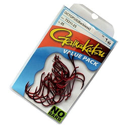 Gamakatsu 75311-25 Octopus Hook Size 1/0, Barbless, Needle Point