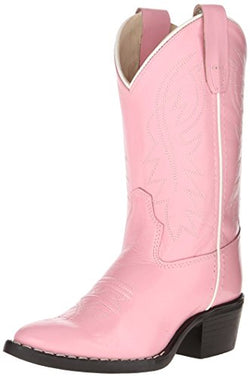 Old West Girls' J Toe Western Boot Pink Little Kid M