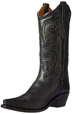 Old West Women's 12" Western Boot Snip Toe Black