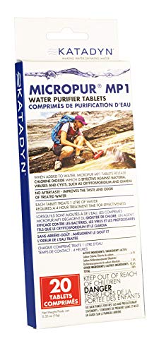 Katadyn (8014996) Micropur MP1 Purification Tablets (Package of 20)