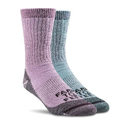 Boulder 2-Pair FC Crew 8542 Lavendula & Niagra Blue M