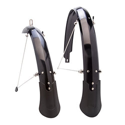 Planet Bike Cascadia ALX Aluminum Bike Fenders, Frame Mount Mud Guards, Front and Rear Set