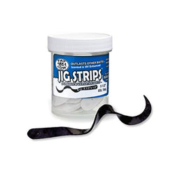 Fat Cow FATEEL5-BK Jig Strips Eel Tail 5 1/2" X 1/2" Scented (8ct)-