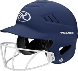 Rawlings Highlighter Series Coolflo Youth Baseball/Softball Batting Helmet with Face Guard, Size  6-1/2-7-1/2