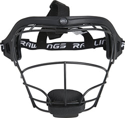 Rawlings Sporting Goods RSBFM-B Fielders Face Mask, Black, Age 12 & Up