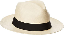 Henschel Men's Panama Straw with 2 3/8" Brim, Hand Woven in Ecuador, Natural, X-Large