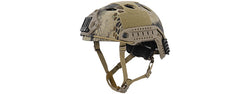Lancer Tactical CA-725H Fast Helmet PJ Type w/Side Rails and NVG Mount (Kryptek Highlander)