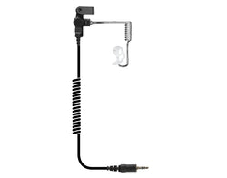3.5mm threaded connector - Listen only clear acoustic coiled tube with transducer, one medium Fin Ultra Ambi ear tip