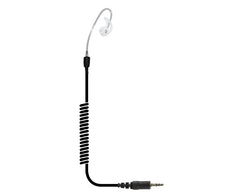 3.5mm threaded connector - Listen only SHORT clear tube with barrell speaker, one medium Fin Ultra Ambi ear tip